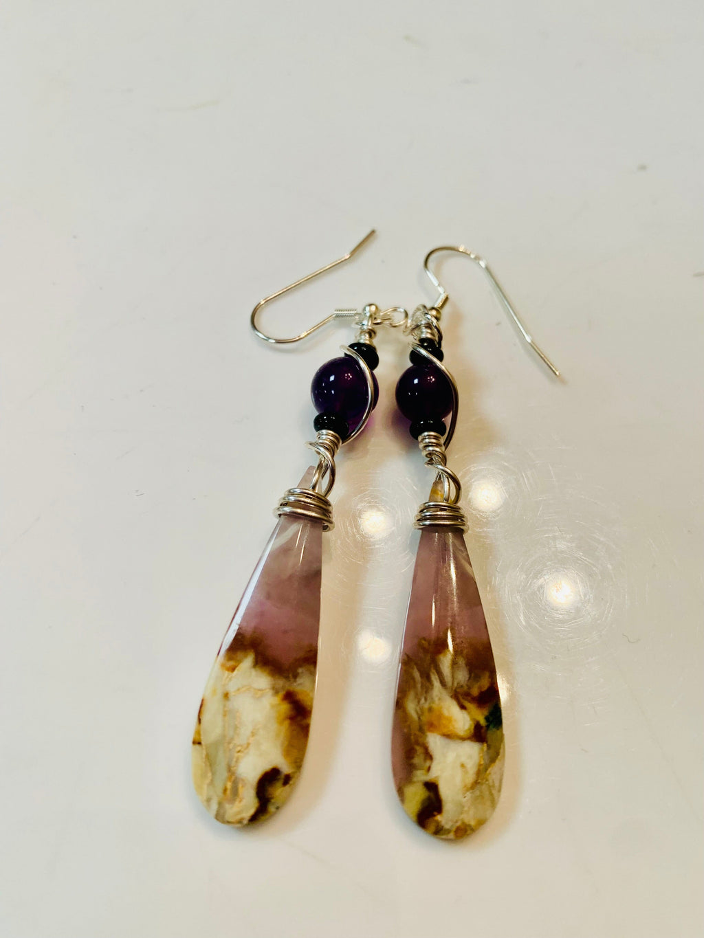 Winter Polychrome Amethyst earrings