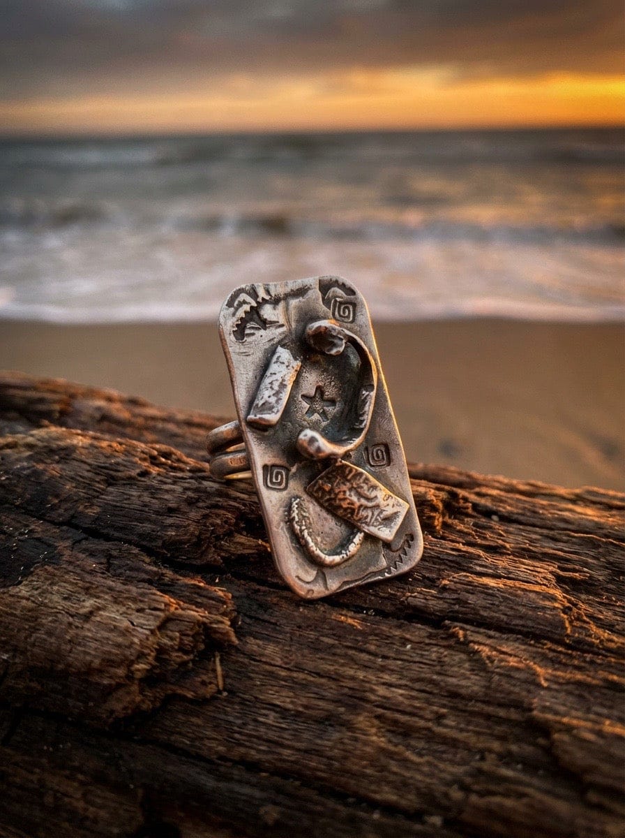 “The Alchemist” — One-of-a-Kind Silver Statement Ring size 7