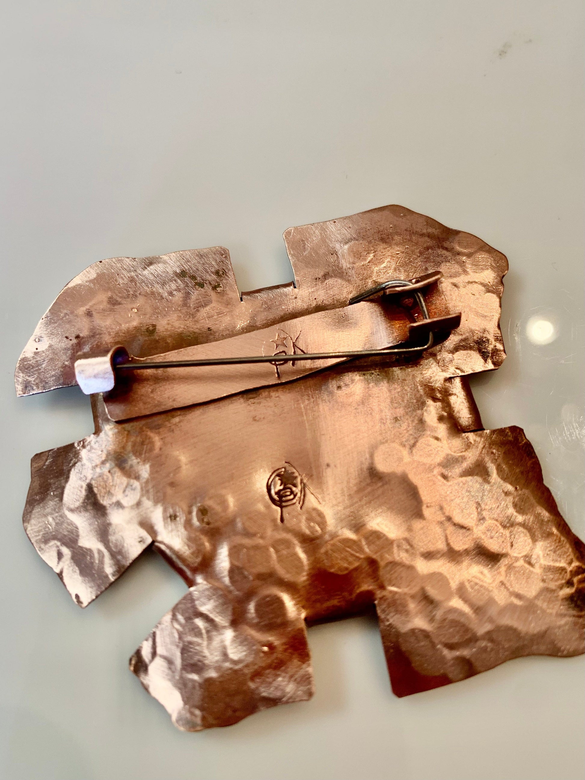 Energy in Motion — Enamel on Copper Brooch