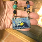 'The Outer Limits' Enamel Pendant one of a Kind