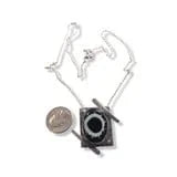 Septarian SM1 pendant necklace with coin